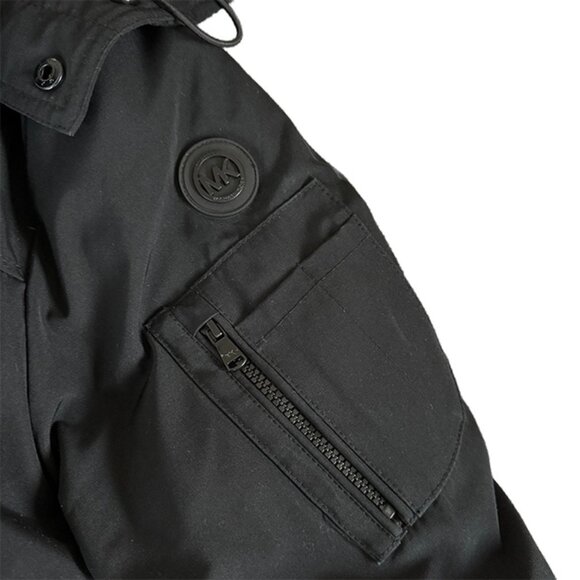 Men's Down Bomber with Faux Fur Trim and Removable Hood - Picture 5 of 8